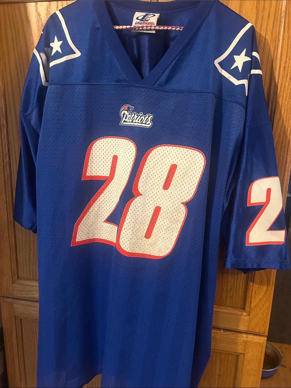 Men's Blue #28 New England Patriots Football Jersey